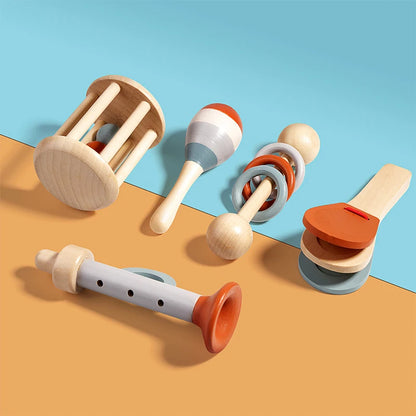 Houten Muziekinstrumenten Set – Voor baby & peuter