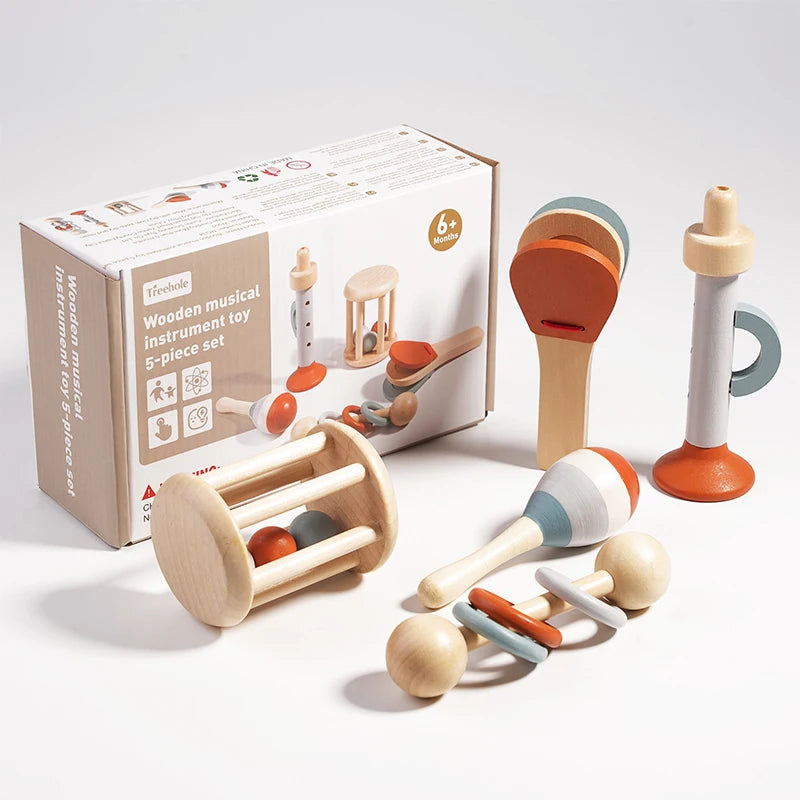 Houten Muziekinstrumenten Set – Voor baby & peuter