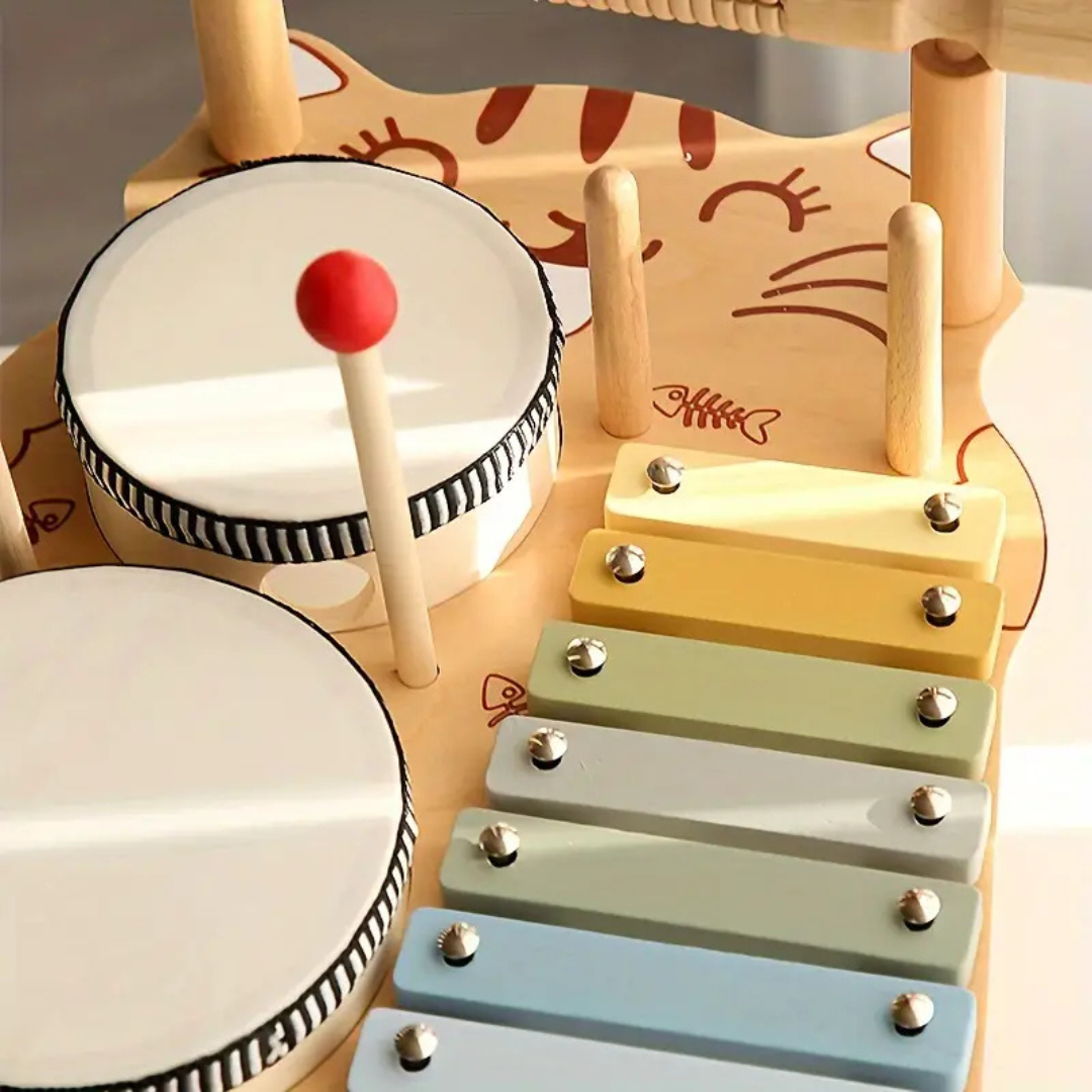 Houten Muziekset – Drumstel & xylofoon voor kinderen