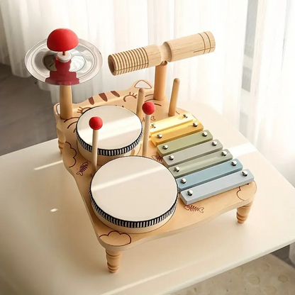 Houten Muziekset – Drumstel & xylofoon voor kinderen