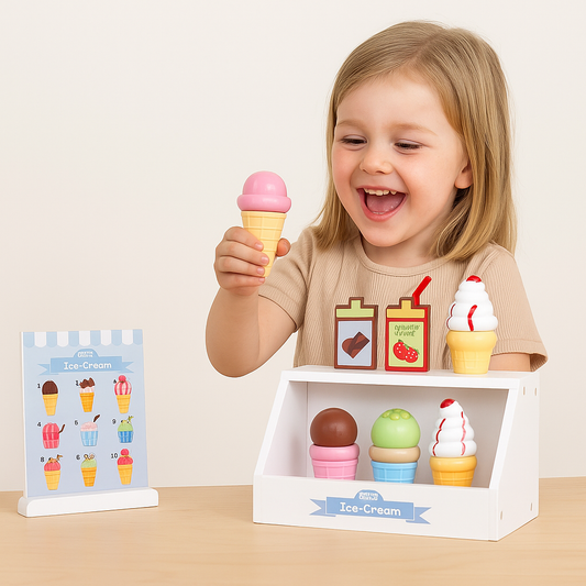 Houten IJssalon™ – Speel, schep & smul
