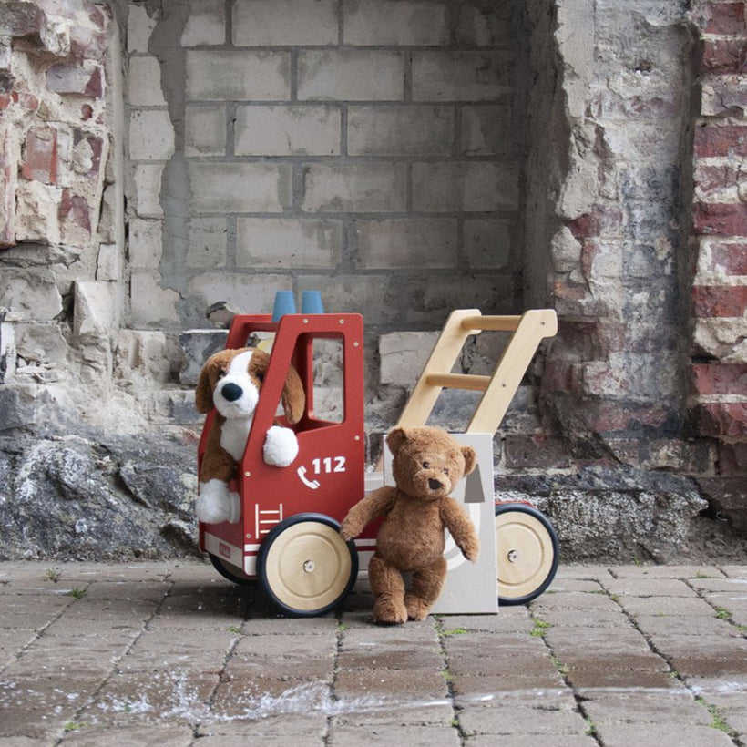 Jona Fire Truck Walker - With braking system &amp; storage space