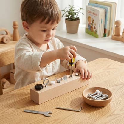 Montessori Houten Schroefset – Bouwen & draaien voor kinderen
