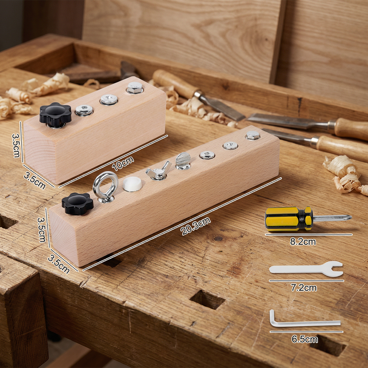 Montessori Houten Schroefset – Bouwen & draaien voor kinderen