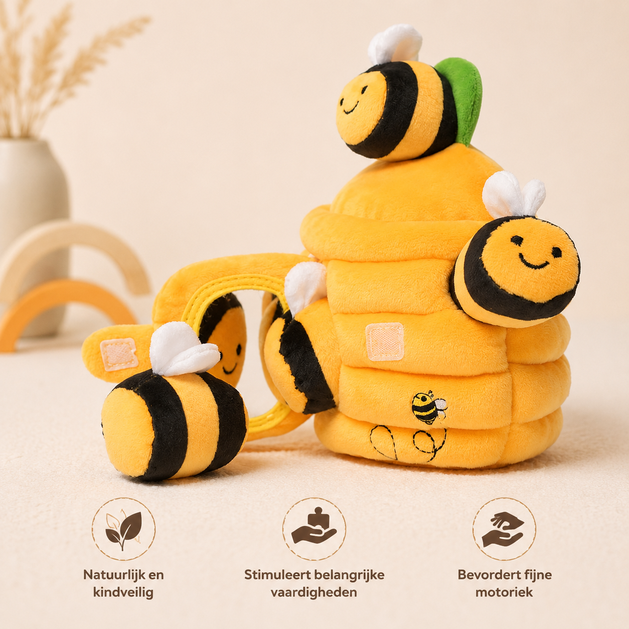 Montessori Baby Bijenkorf - Zintuiglijk & interactief leerspeelgoed