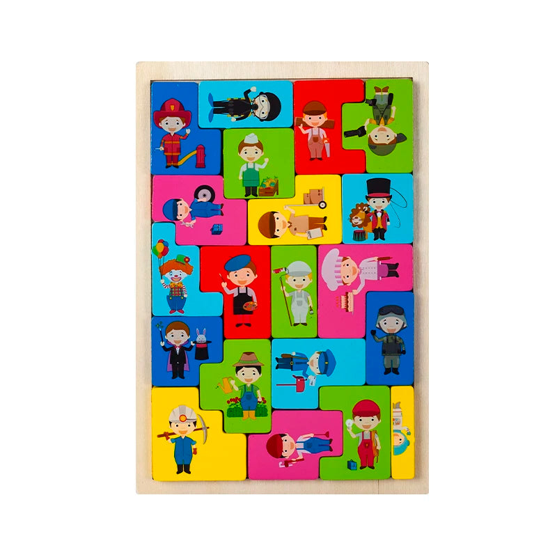Montessori Dieren & Transport Houten Puzzel – Leerzaam & creatief