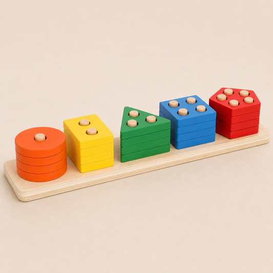 Montessori Building Blocks – Educational Sorting & Stacking Game