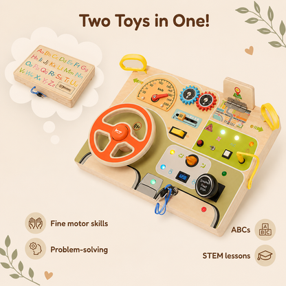 Montessori Busy Dashboard: Interactive Learning Station for Independent Exploration