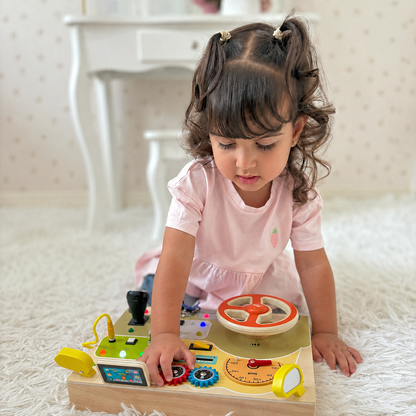 Montessori Busy Dashboard: Interactive Learning Station for Independent Exploration