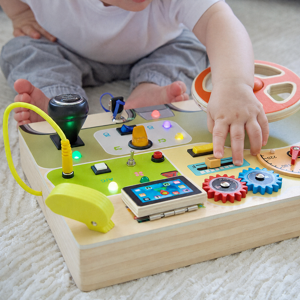 Montessori Busy Dashboard: Interactive Learning Station for Independent Exploration