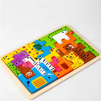 Montessori Dieren & Transport Houten Puzzel – Leerzaam & creatief