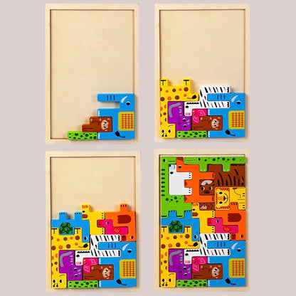 Montessori Dieren & Transport Houten Puzzel – Leerzaam & creatief