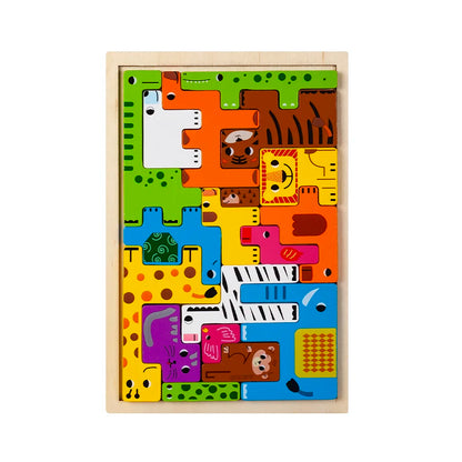 Montessori Dieren & Transport Houten Puzzel – Leerzaam & creatief