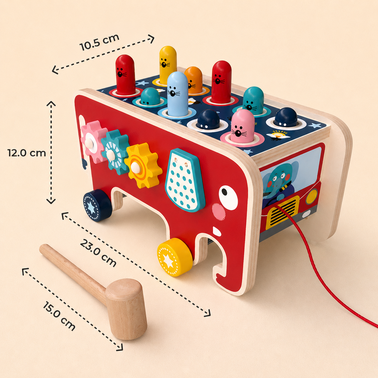 Montessori Houten Klopbank – Educatief hamerspel