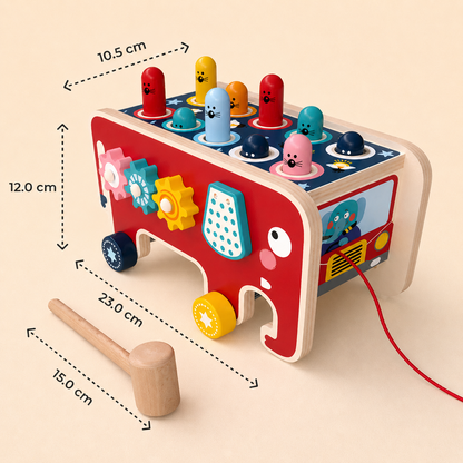 Montessori Houten Klopbank – Educatief hamerspel