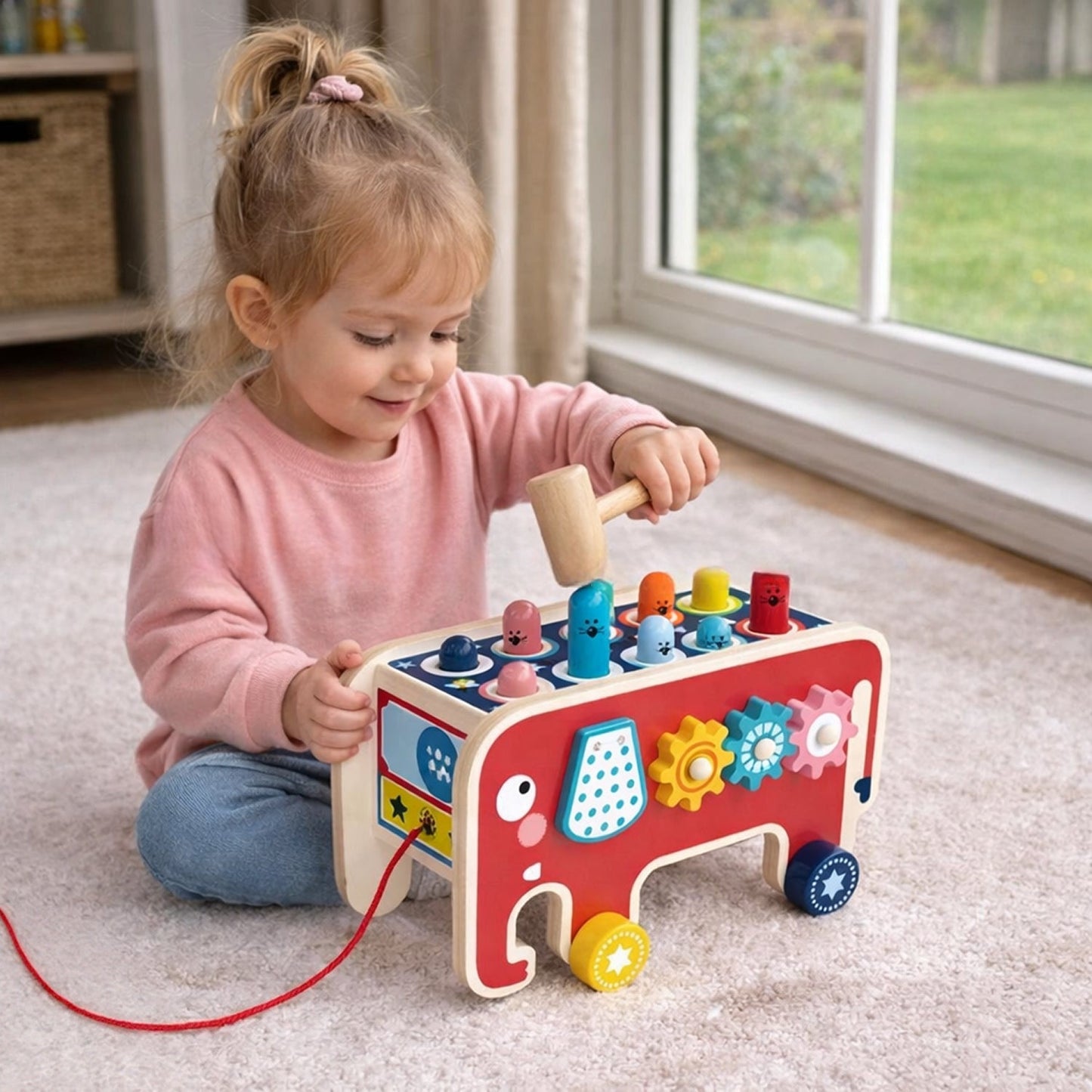 Montessori Houten Klopbank – Educatief hamerspel