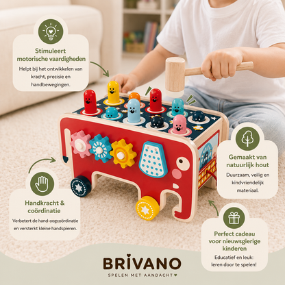 Montessori Houten Klopbank – Educatief hamerspel