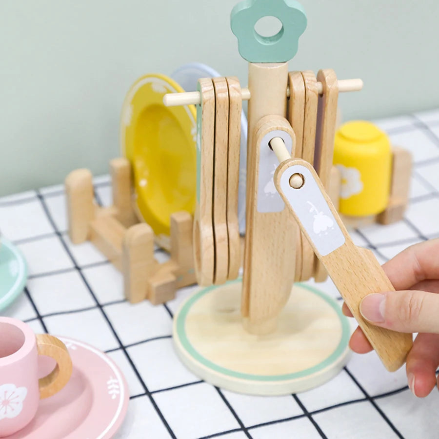 Montessori Houten Servies Set – 27-delig rollenspel