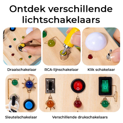 Montessori LED Busy Board - Denken en oplossen
