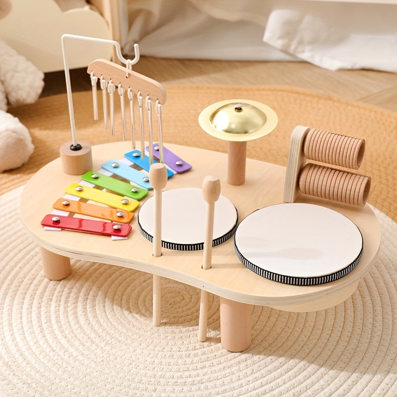 Houten Montessori muziektafel