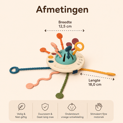 Montessori Siliconen Trek Speelgoed – Sensorisch & motorisch babyspeelgoed