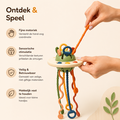 Montessori Siliconen Trek Speelgoed – Sensorisch & motorisch babyspeelgoed