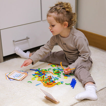 Montessori Smart Sticks – Creatief stokken & ringen puzzelspel
