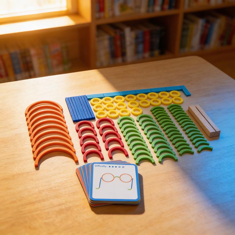 Montessori Smart Sticks – Creatief stokken & ringen puzzelspel