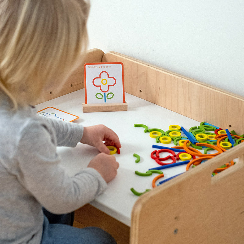 Montessori Smart Sticks – Creatief stokken & ringen puzzelspel