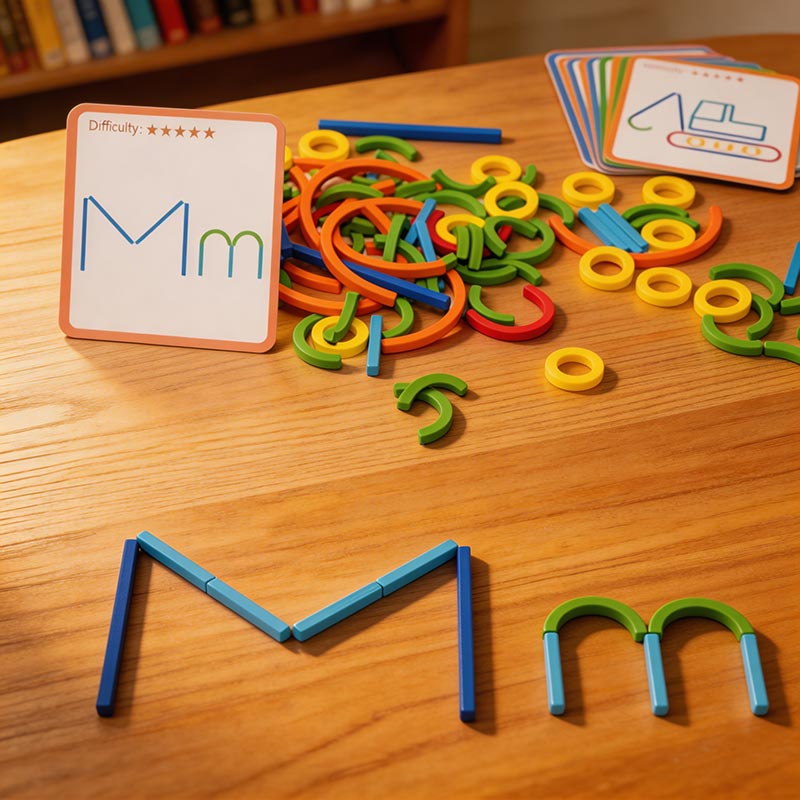 Montessori Smart Sticks – Creatief stokken & ringen puzzelspel
