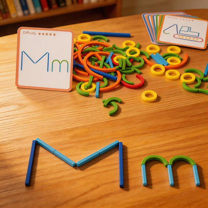 Montessori Smart Sticks – Creatief stokken & ringen puzzelspel