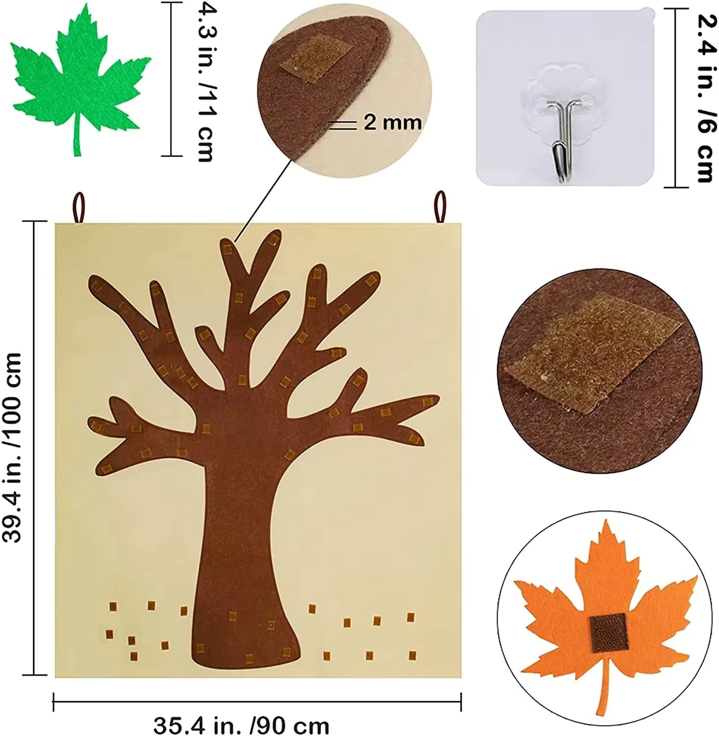 Montessori Vilten Herfstboom – Educatief & creatief speelbord