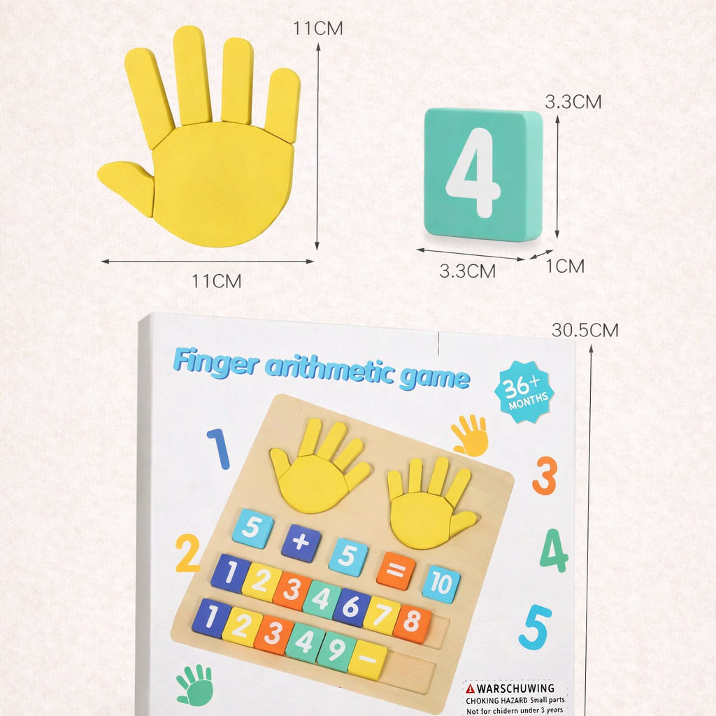 Montessori Vinger Telspel – Leren tellen speelgoed