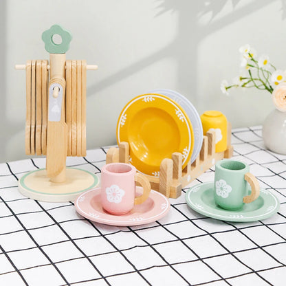 Montessori Houten Servies Set – 27-delig rollenspel
