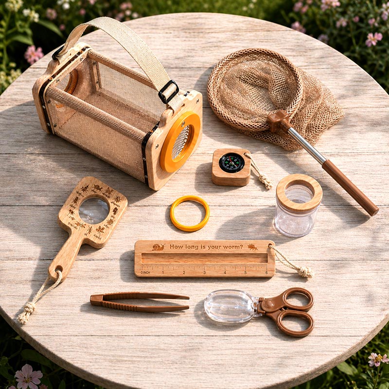 Montessori Natuurontdekkingskit – Buiten ontdekkingsset 8-delig