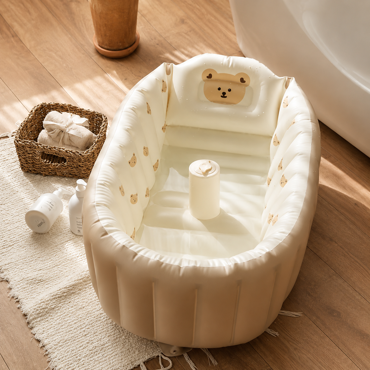 Opblaasbaar Babybadje – Compact en veilig