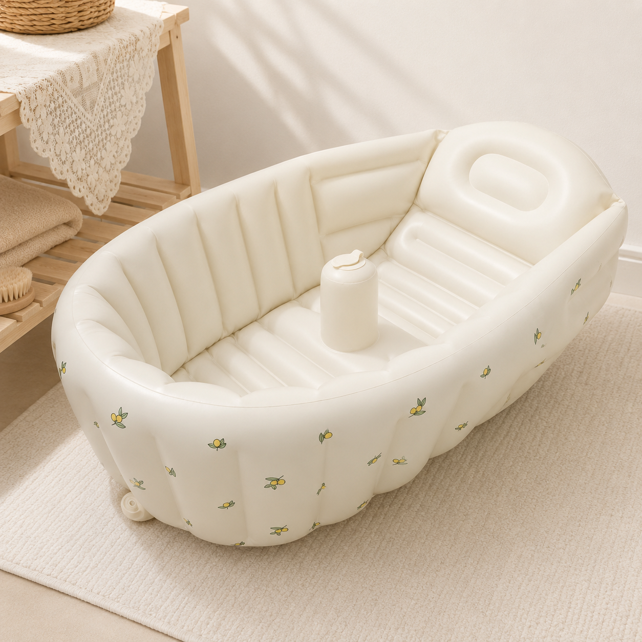 Opblaasbaar Babybadje – Compact en veilig