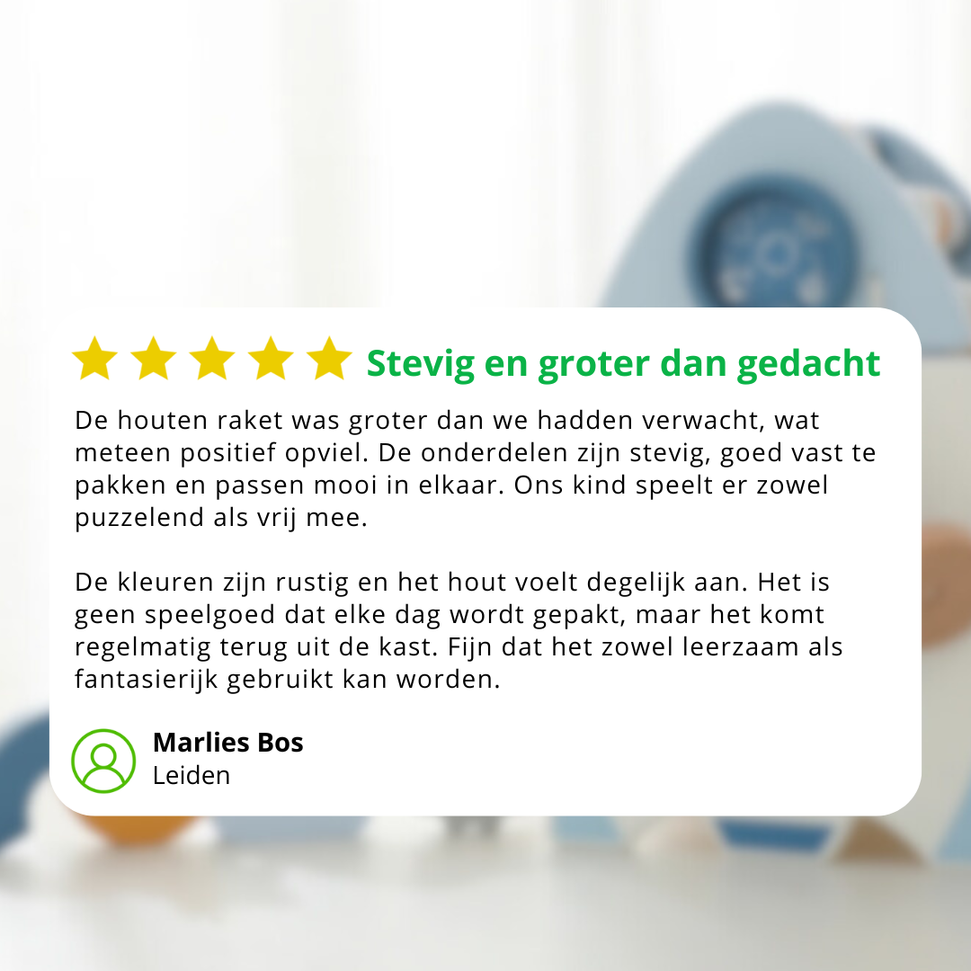 Montessori houten raket – Vormen speelset