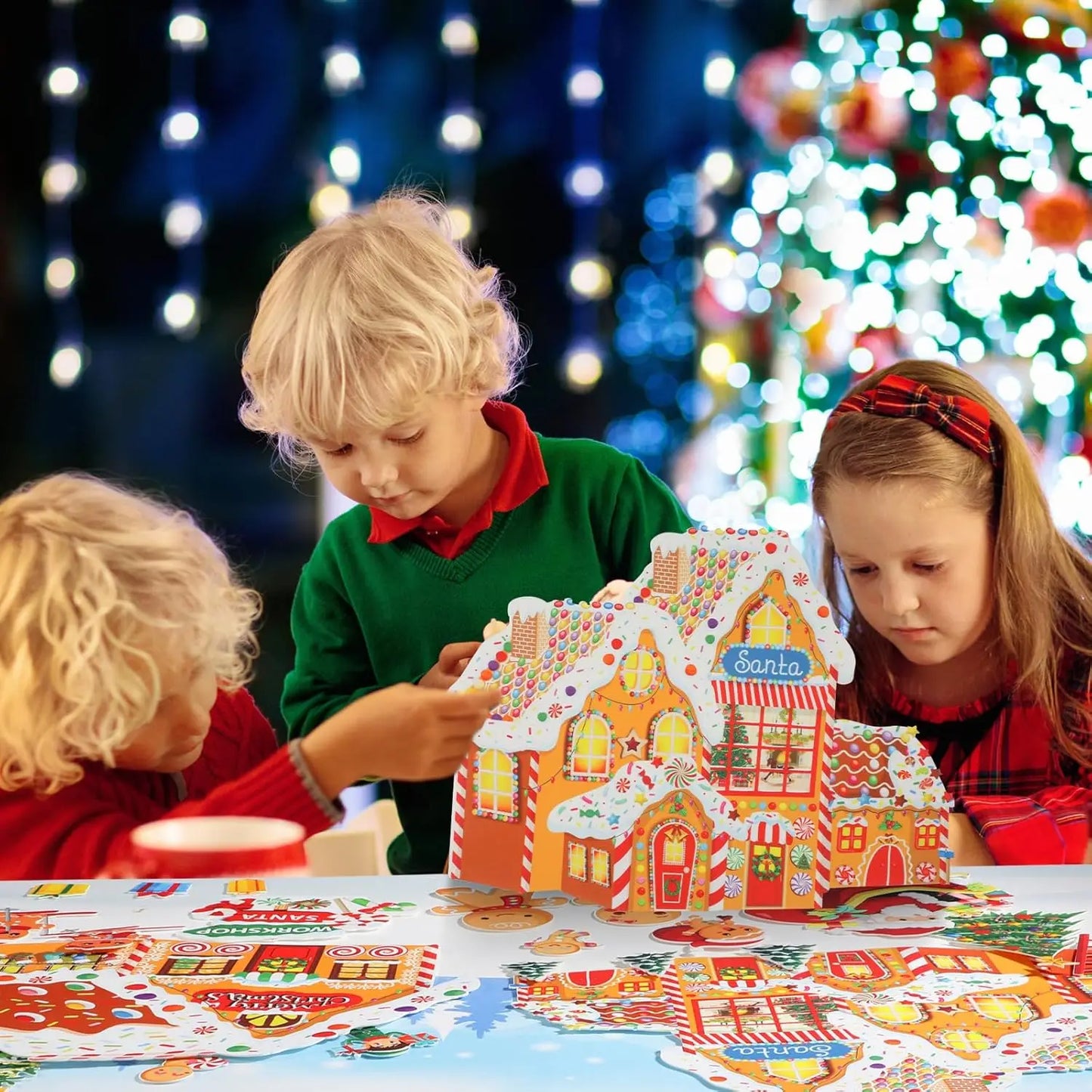 Montessori Kerst Speelbord Vilt – Kerstdecoratie voor peuters