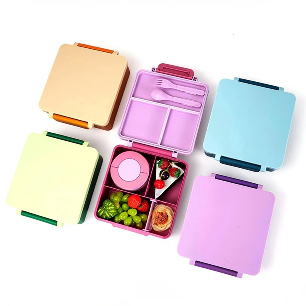 Kinder Lunchbox met vakken – Inclusief geïsoleerd warmhoudbakje