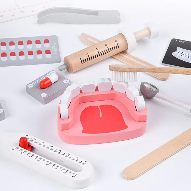 Houten Doktersset – Tandarts & dokterspel speelset