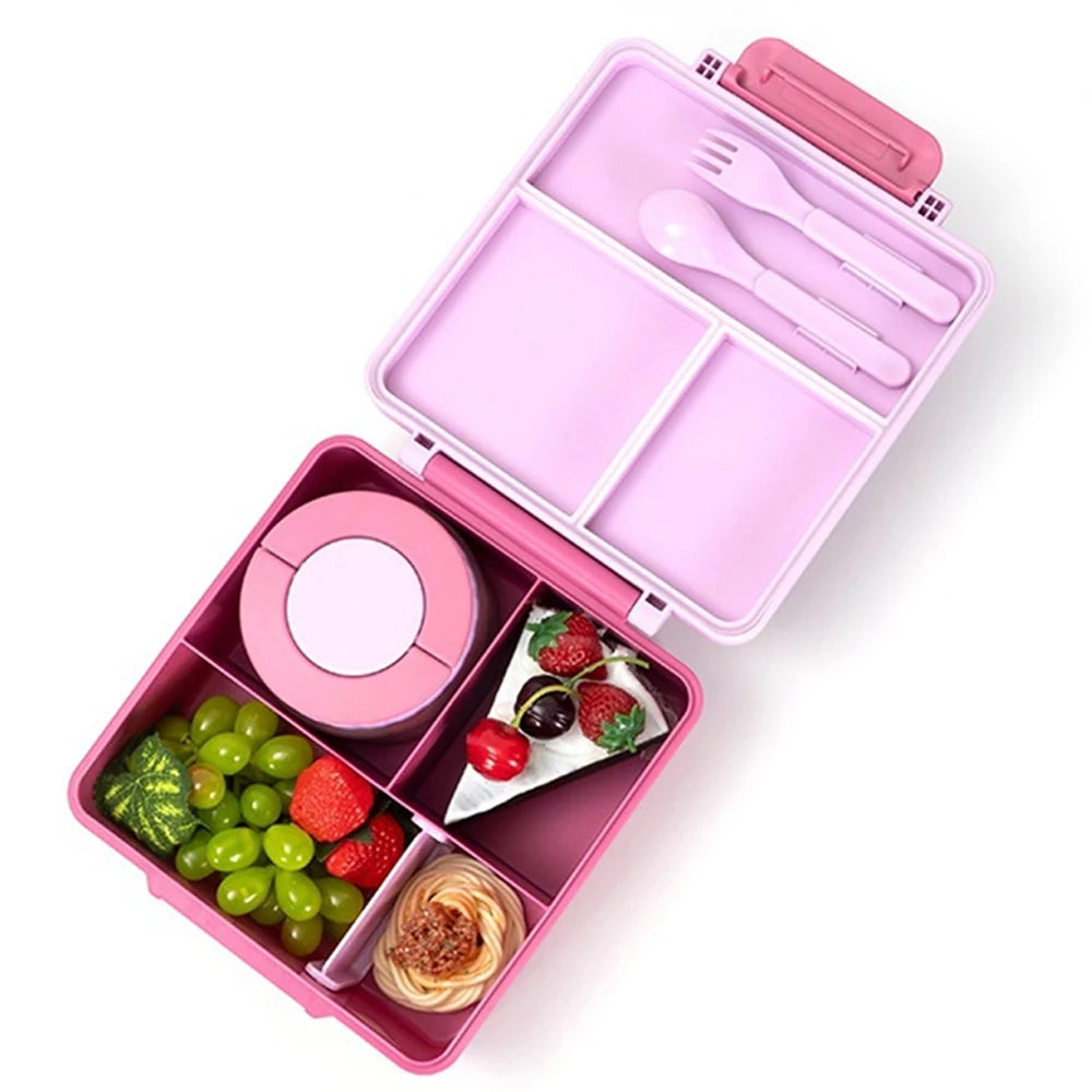 Kinder Lunchbox met vakken – Inclusief geïsoleerd warmhoudbakje