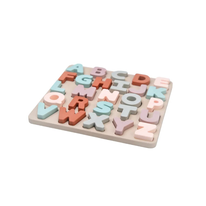 Siliconen ABC Letterpuzzel – Hoofdletters & kleine letters