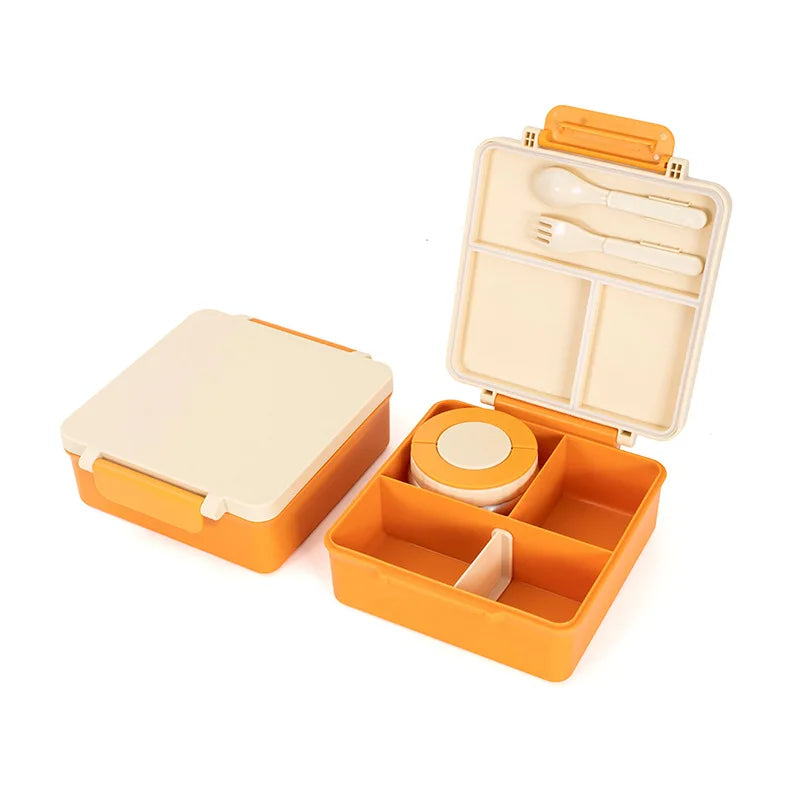 Kinder Lunchbox met vakken – Inclusief geïsoleerd warmhoudbakje