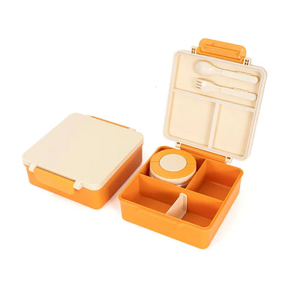Kinder Lunchbox met vakken – Inclusief geïsoleerd warmhoudbakje