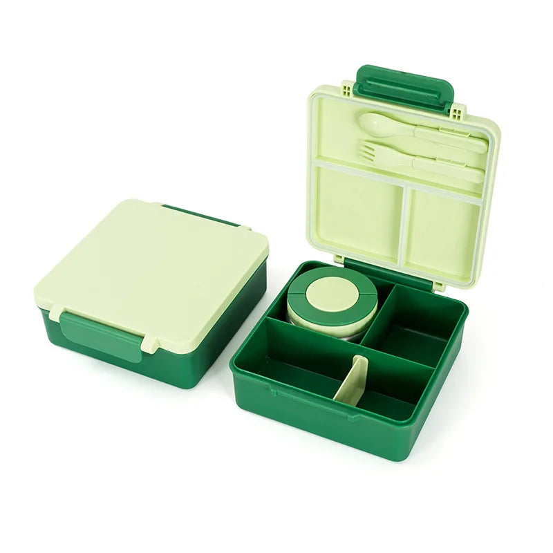 Kinder Lunchbox met vakken – Inclusief geïsoleerd warmhoudbakje
