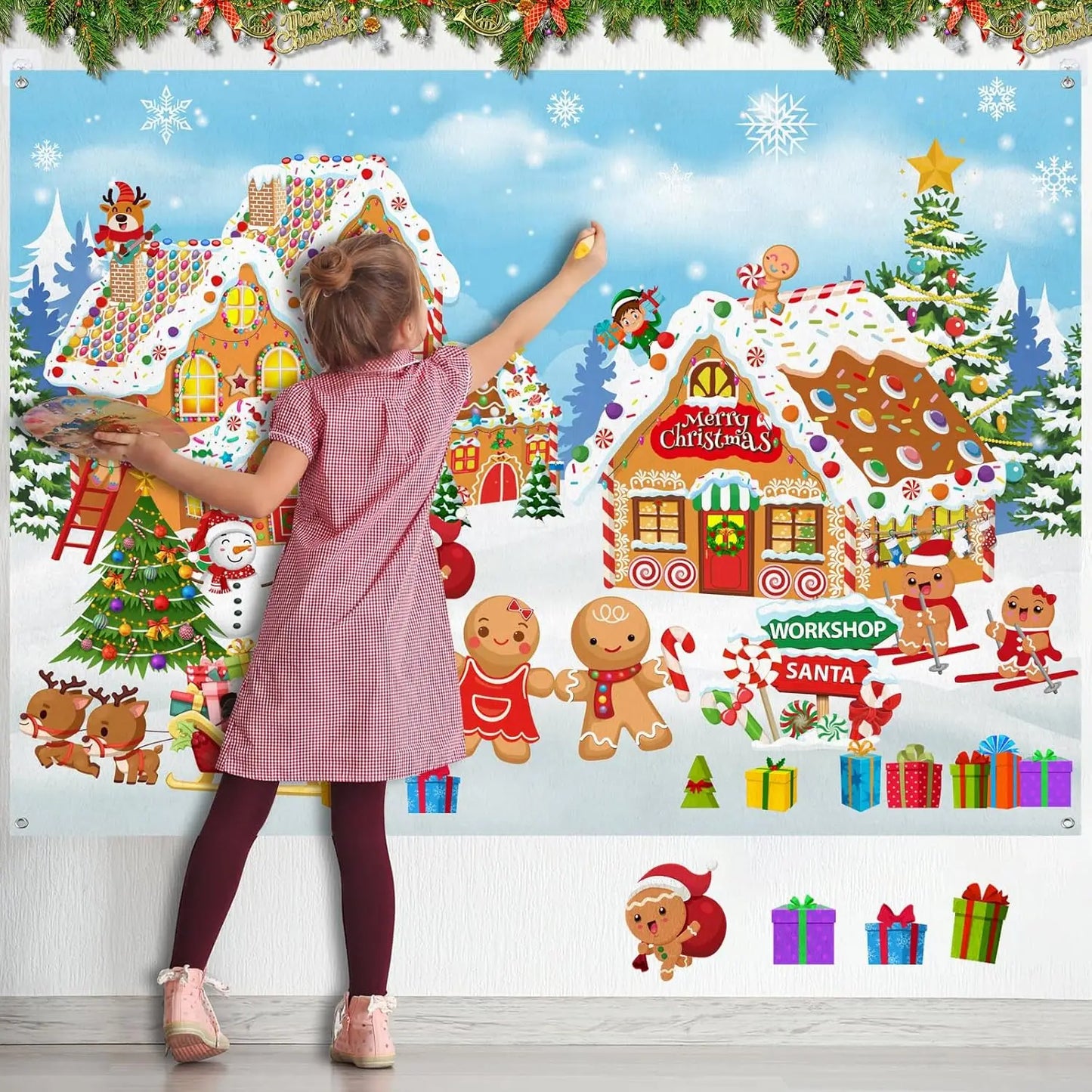 Montessori Kerst Speelbord Vilt – Kerstdecoratie voor peuters