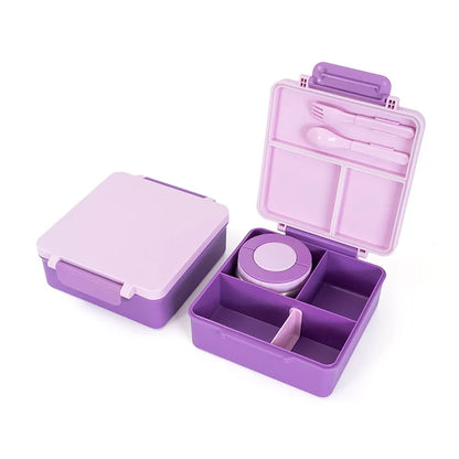 Kinder Lunchbox met vakken – Inclusief geïsoleerd warmhoudbakje