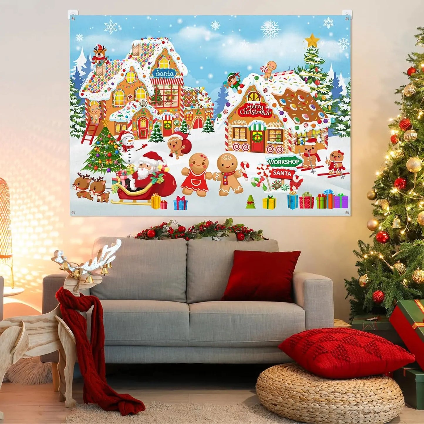 Montessori Kerst Speelbord Vilt – Kerstdecoratie voor peuters