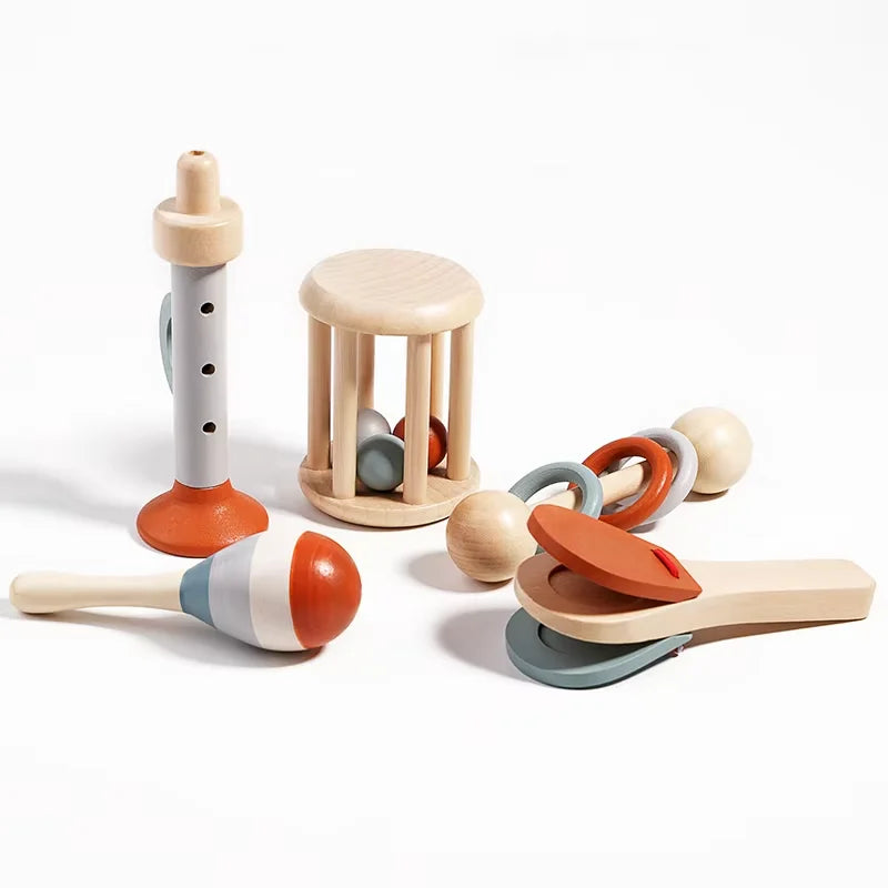 Houten Muziekinstrumenten Set – Voor baby & peuter